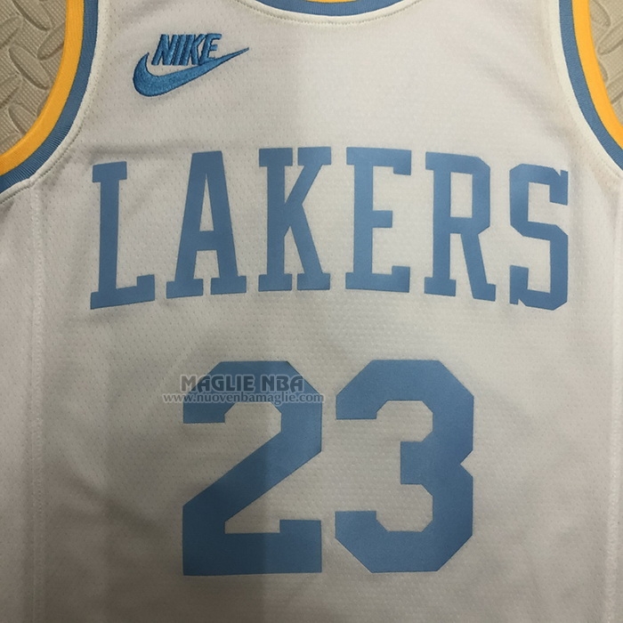Maglia
 LeBron James NO 23 Los Angeles Lakers Classic 2022-23 Bianco
